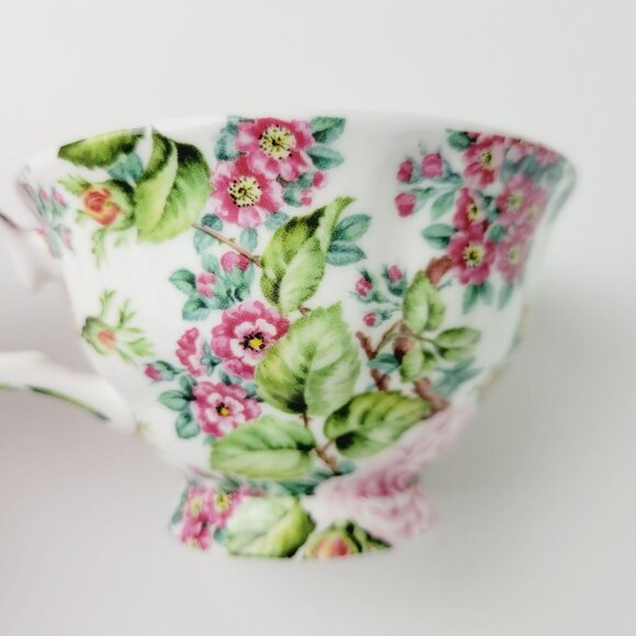 Shabby Chic Rose Chintz Teacup, Saucer & Plate The Fairmont Empress Rose Garden - Picture 7 of 13